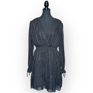 NWOT City Vibe Womens Smocked Waist Mini Dress Black Size XL